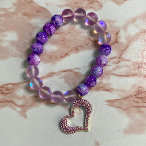 1230 Stretch Heart Bracelet with Charm